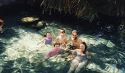 Swimming in the Springs at Mataranka, NT.